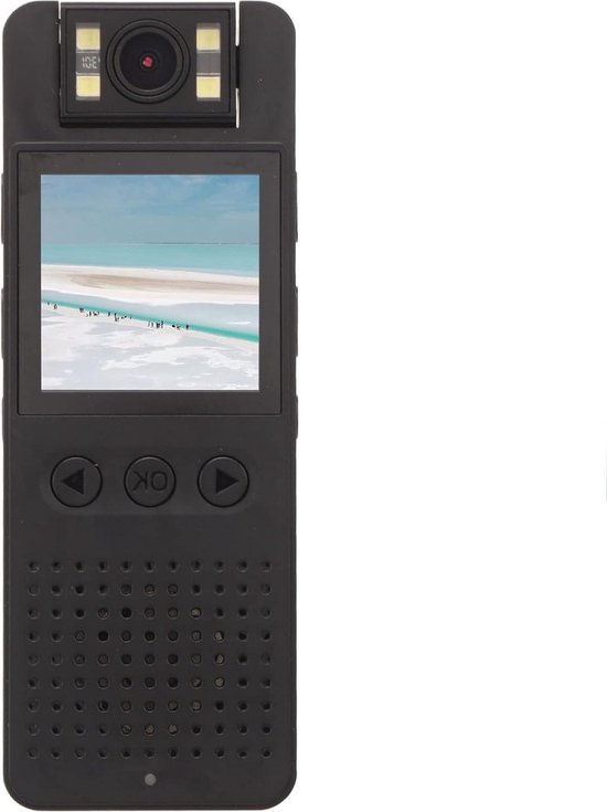 Mini-lichaamscamera, 4K HD-politie-lichaamscamera, Infrarood Nachtzicht Waterdichte, op Het Lichaam Gedragen Camera met GPS voor Wetshandhavingsrecorder Bewakers Persoonlijk
