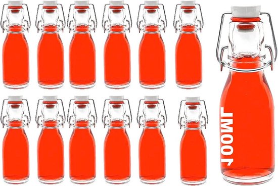 Casavetro Clear Swing Top lege glazen flessen 1000 ml Herbruikbare Flip Top Stop-luchtdichte Rubber Afdichting