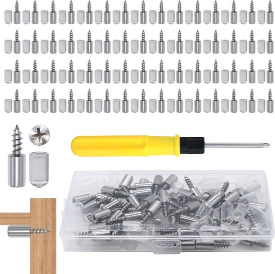 60 stuks plankdragers Ø 75 mm met rubberen bescherming - plankpennen