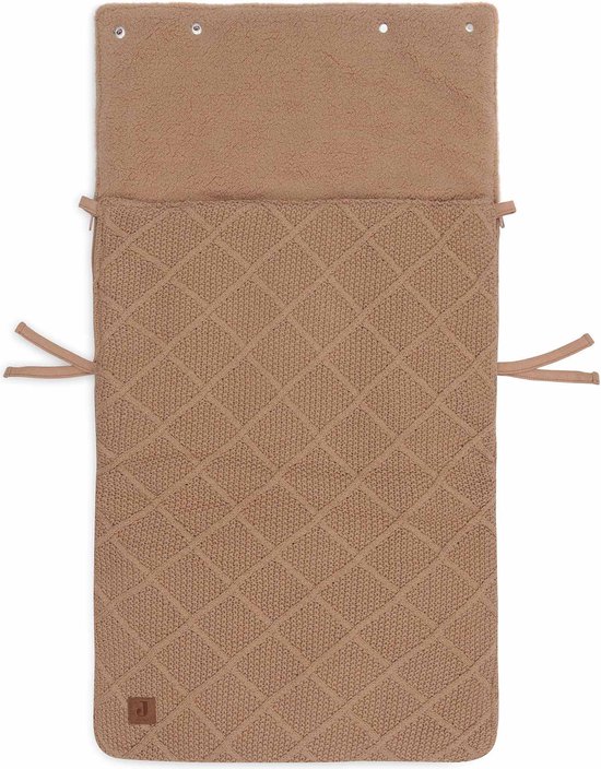 Jollein - Baby Voetenzak groep 0+ 3/5 punts - Check Knit Biscuit