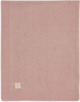 Jollein - Deken Wieg 75x100cm - Wiegdeken, Wiegdekentje, Dekentje Baby - Cosy Knit Wild Rose