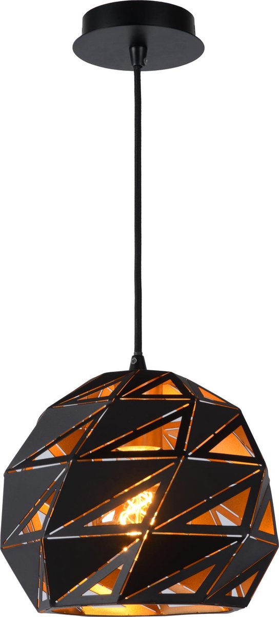 Lucide MALUNGA - Hanglamp - Ø 25 cm - 1xE27 - Zwart