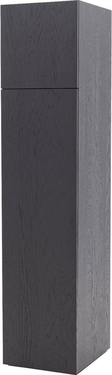 Goossens Kast Systeem Malaga, Module 2 Links (naad Boven) 2x Draaideur - Hout Zwart