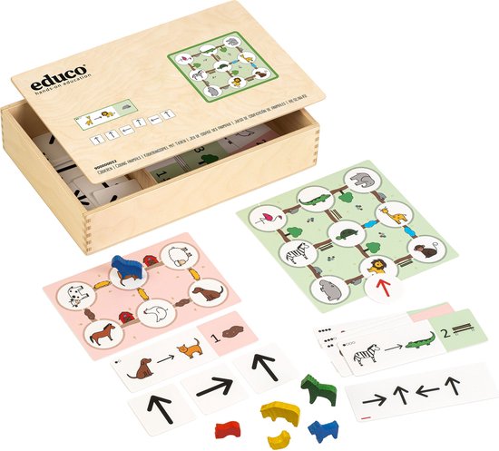 Educo Codieren - Codeerspel met dieren - Houten speelgoed - Houten puzzel - Educatief speelgoed - Kinderspeelgoed - Vanaf 5 jaar