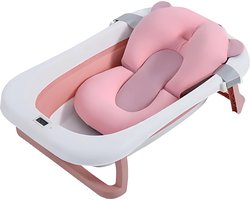 GoudenGracht Baby Bad - Babybad - Babybad met standaard - Opvouwbaar - Digitale Thermometer - Roze