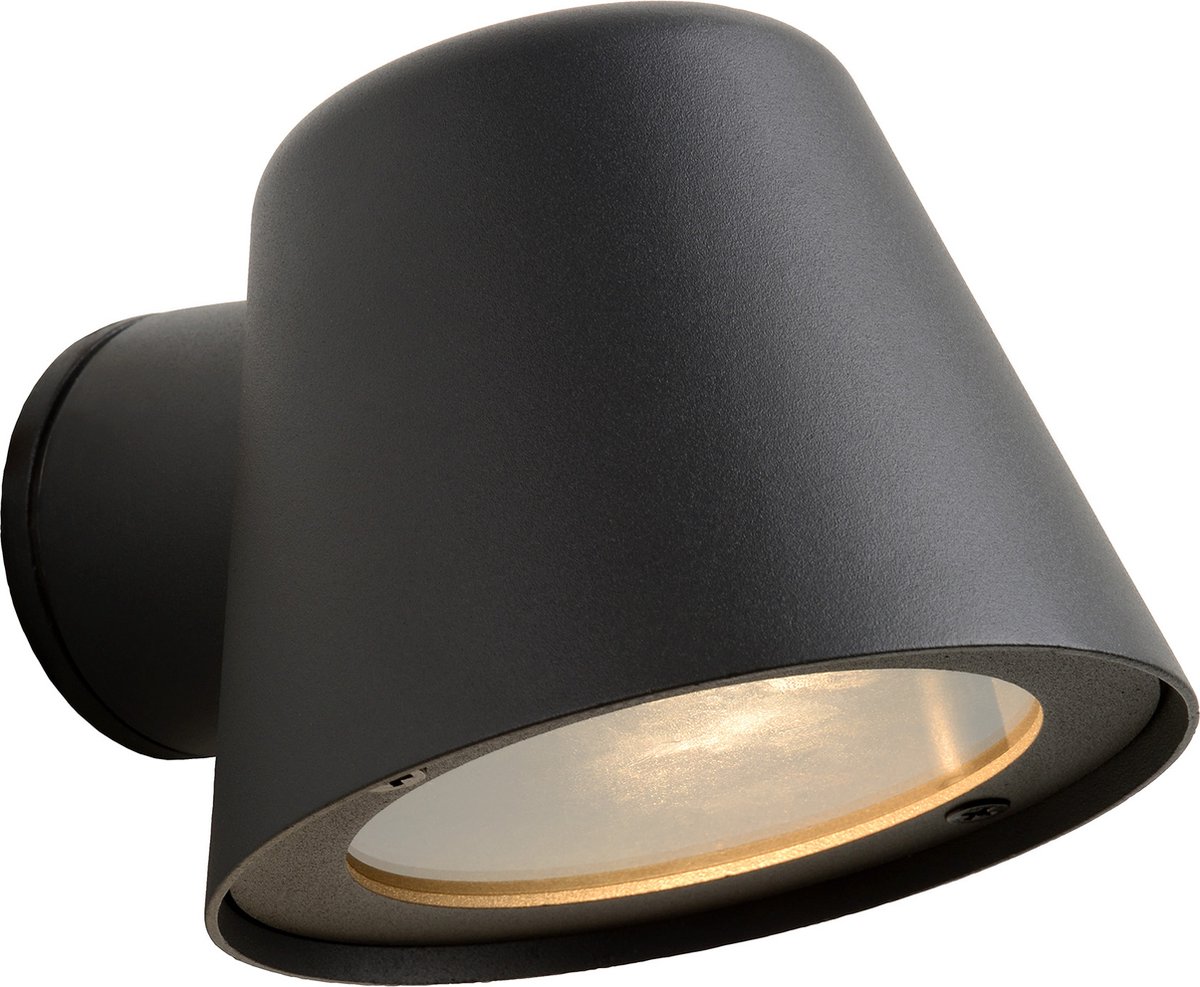 Lucide DINGO-LED - Wandlamp Buiten - LED Dimb. - GU10 - 1x5W 3000K - IP44 - Antraciet