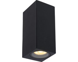 Lucide ZARO - Wandspot / Wandlamp Binnen/Buiten - 2xGU10 - IP65 - Zwart