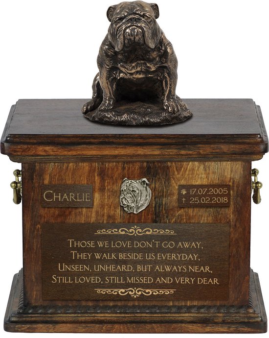 Elegante urn voor hondenas met beeld van Grand Griffon Vendéen