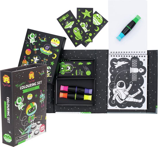 Tiger Tribe Neon Colouring Sets/Outer Space