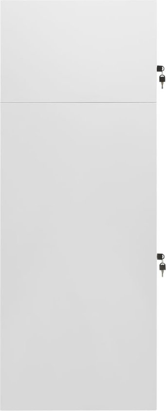 The Living Store - Armoire vestiaire - Acier - 53x53x140 cm - Gris clair