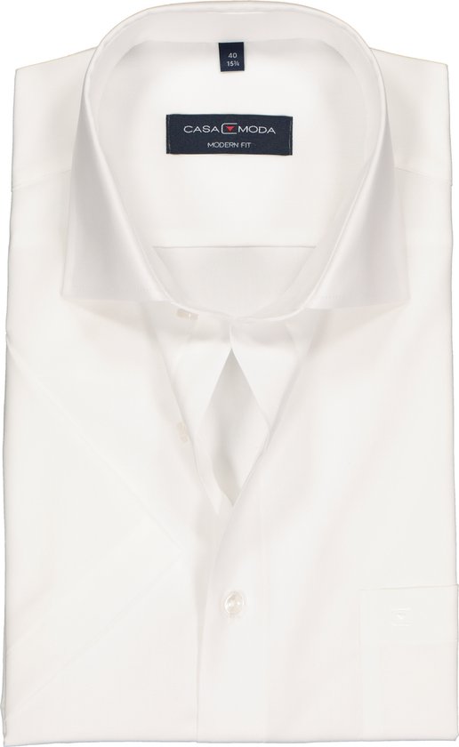 Casa Moda Chemise unie blanche à manches courtes Kent Modern Fit - 44