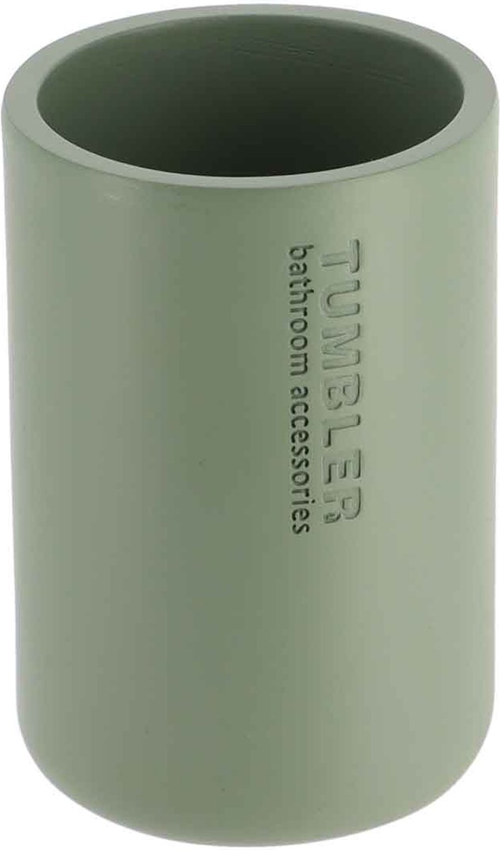 Tendance Tandenborstelbeker 102 serie - groen - PS - 7,5 x 10,7 cm - beker badkamer - tandenborstelhouder