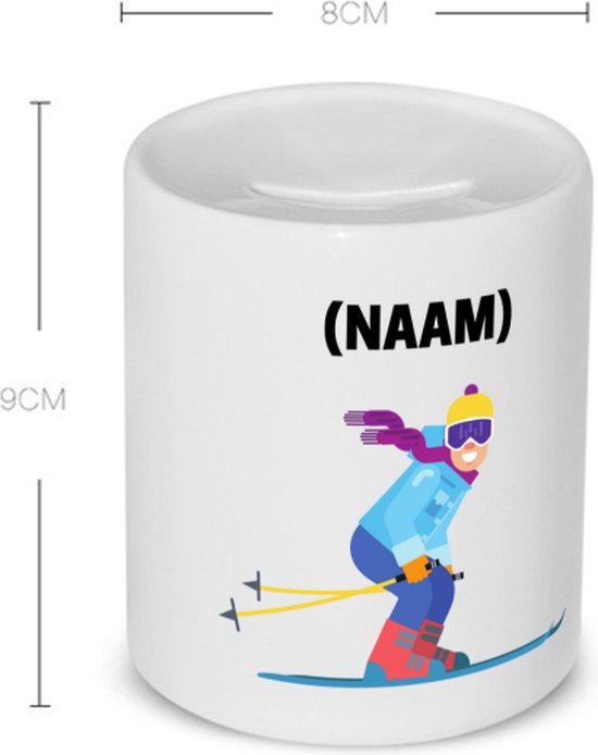 Akyol - skiën Spaarpot - Sport - skiër - wintersport - 350 ML inhoud