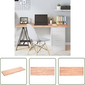 Plateau de table vidaXL en eikenhout Massief traité brun clair - 140 x 50 x (2-4) cm - Petite table basse