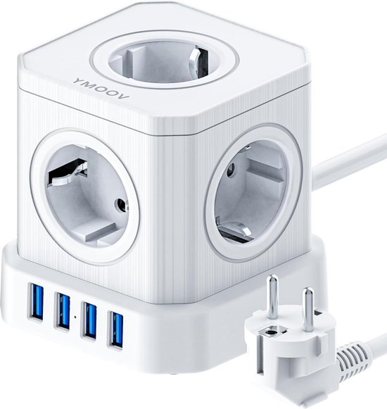 LED ATOMANT Verpakking Met 2 Stopcontacten, Ultraplat, 4 In 1: X USB Poorten En Stopcontacten Europese Amerikaanse Adapter 180 Graden Draaibare Kop 1485161500