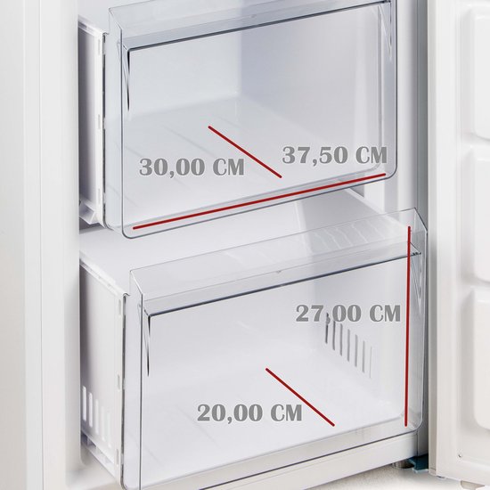 PRIMO PR173DV Congélateur - 161L - énergie D - Congélateur Pose No Frost - 5 Compartiments - Wit