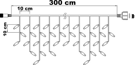 LED extérieur en glaçon - 39 mètres - avec 1482 lumières LED blanc chaud | Lumières de Noël de glaçon atmosphérique
