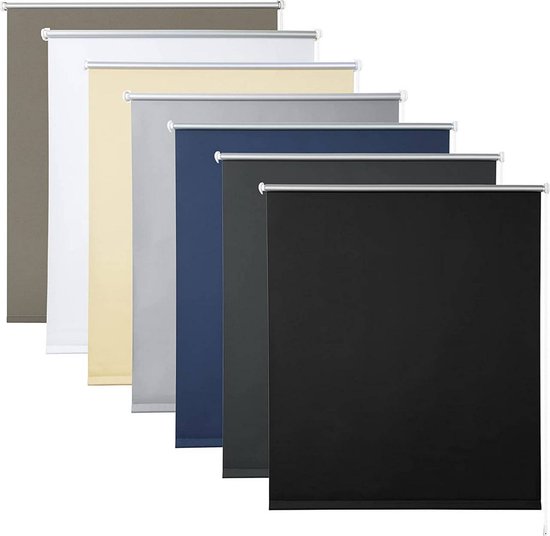 Rootz Store enrouleur occultant – Rideaux de fenêtre thermiques – Protection solaire résistante à la lumière – Isolation thermique – 40-120 cm x 160/210 cm