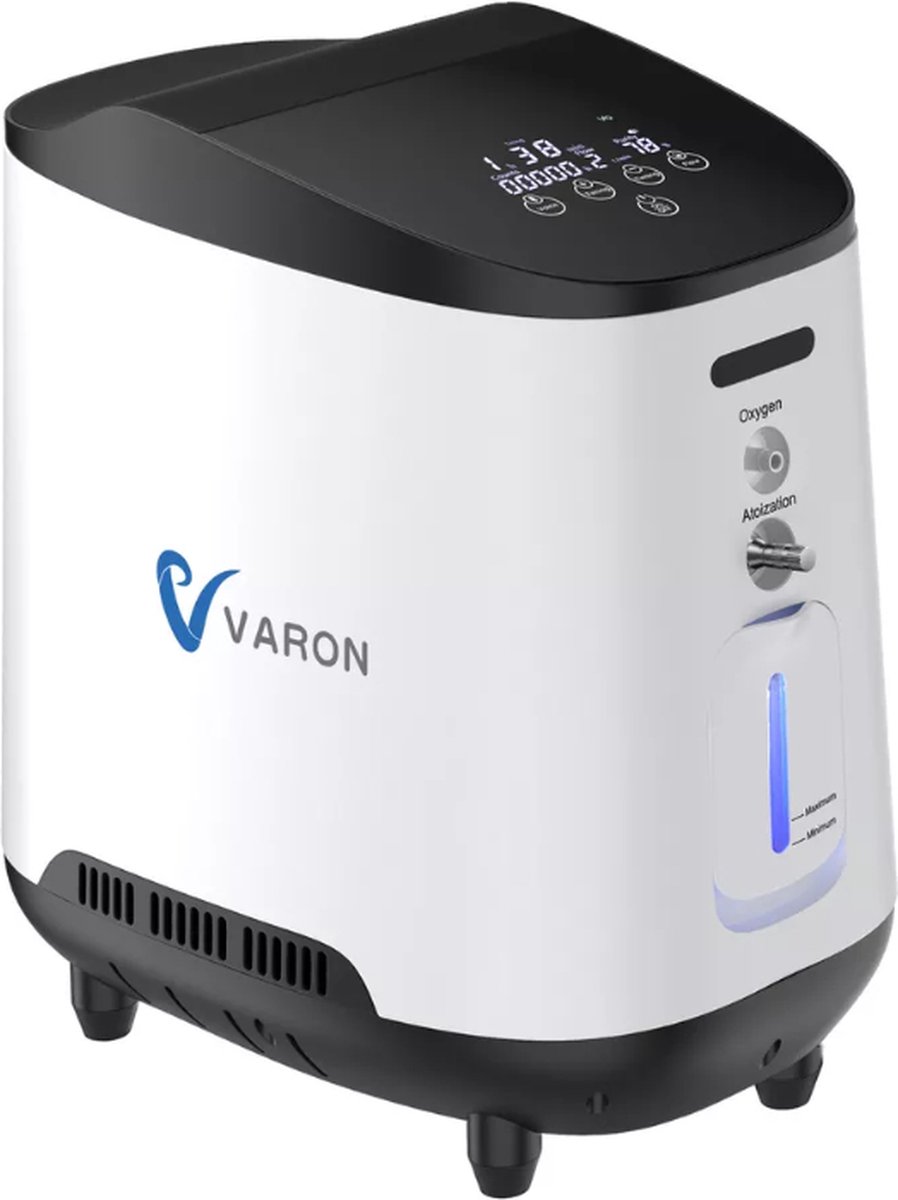 Goedkoopste Varon - Zuurstofconcentrator - Oxygen Concentrator - Zuurstof Generator - Zuurstofpomp - Luchtreiniger - Pollen - Zuurstof - Laag bedrijfsgeluid - 1L-7L - Wit