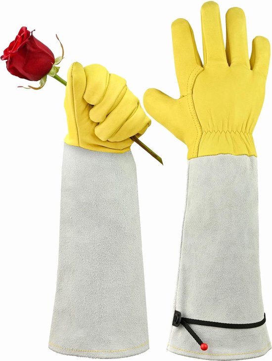 Tuinhandschoenen Lang - Doornbestendige Handschoenen - Maat M - Rozenhandschoenen Leren Doornbescherming