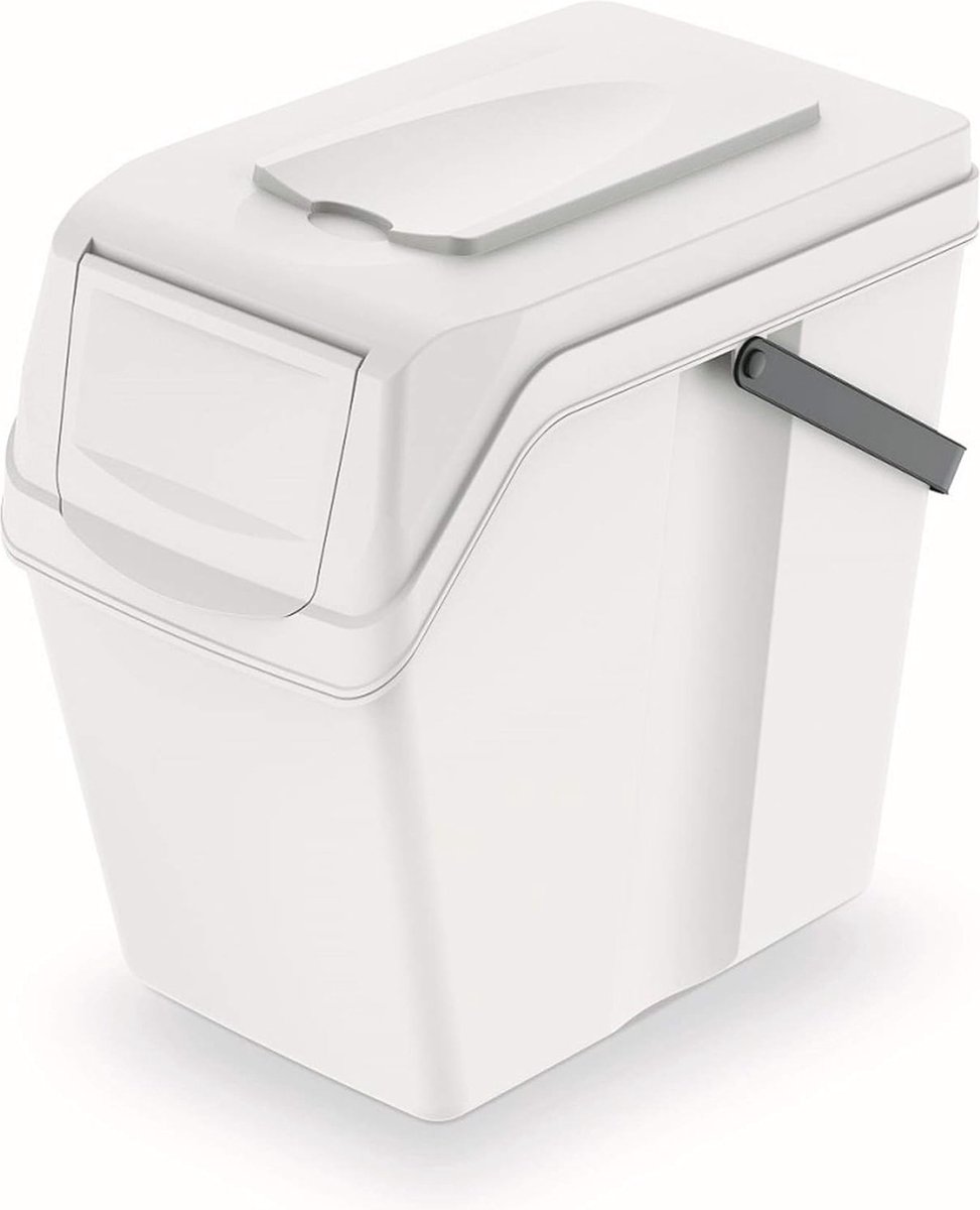 Goedkoopste Gerecyclede kunststof emmer met deksel 25 liter - Ruimtebesparend en stapelbaar