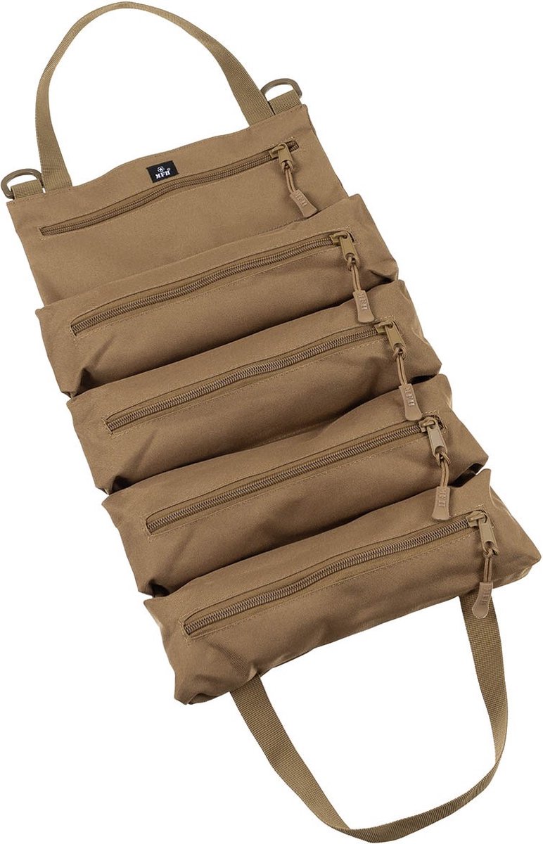 MFH Bushcraft utility tas oprolbaar, 5 vakken, coyote tan