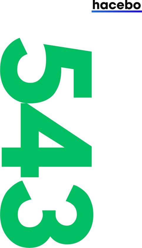 Cijfer Sticker - Groen - 9CM - Container sticker - 1 Stuks - 543