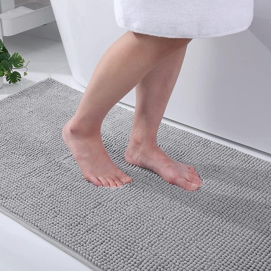 Badmat Antislip Badkamertapijt Rubber Sneldrogend Superabsorberend Dunne badmat Past onder de deur Badmat Wasbare douchemat voor vóór het bad, douche