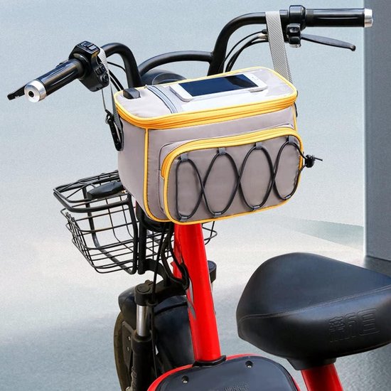 Waterproof Bicycle Handlebar Bag Front Basket for Mobile Phone Electric Bike Pushchair bol