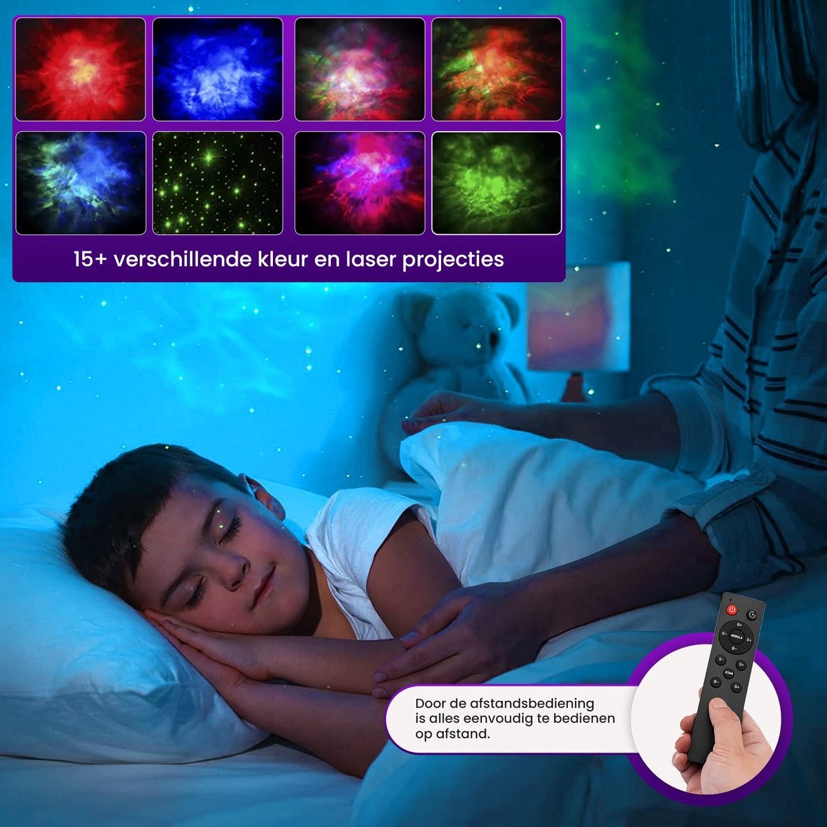 Astronaut Sterren Projector - Sterren projector - Sterrenhemel Verlichting - Sterrenhemel Projector - Sterrenlamp - Galaxy Projector - Afstandsbediening - 15+ kleurcombinaties - Mobstore – foto 8