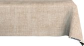 Nappe Aspect Lin Beige 140x220cm - Nappe Lavable - Plastique