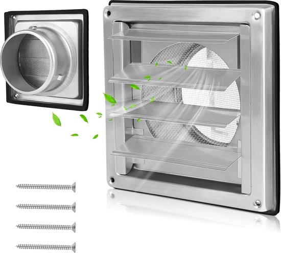 100 mm ventilatierooster, 304 roestvrij stalen afvoerkap