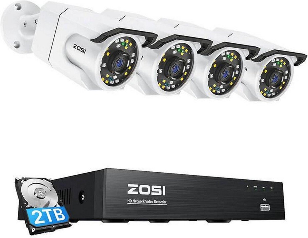 ZOSI - C105*4+NVR 2TB HDD - Camera