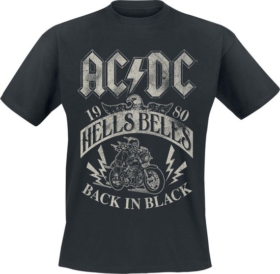 AC/DC Hells Bells 1980 Unisex T-shirt - zwart - XL