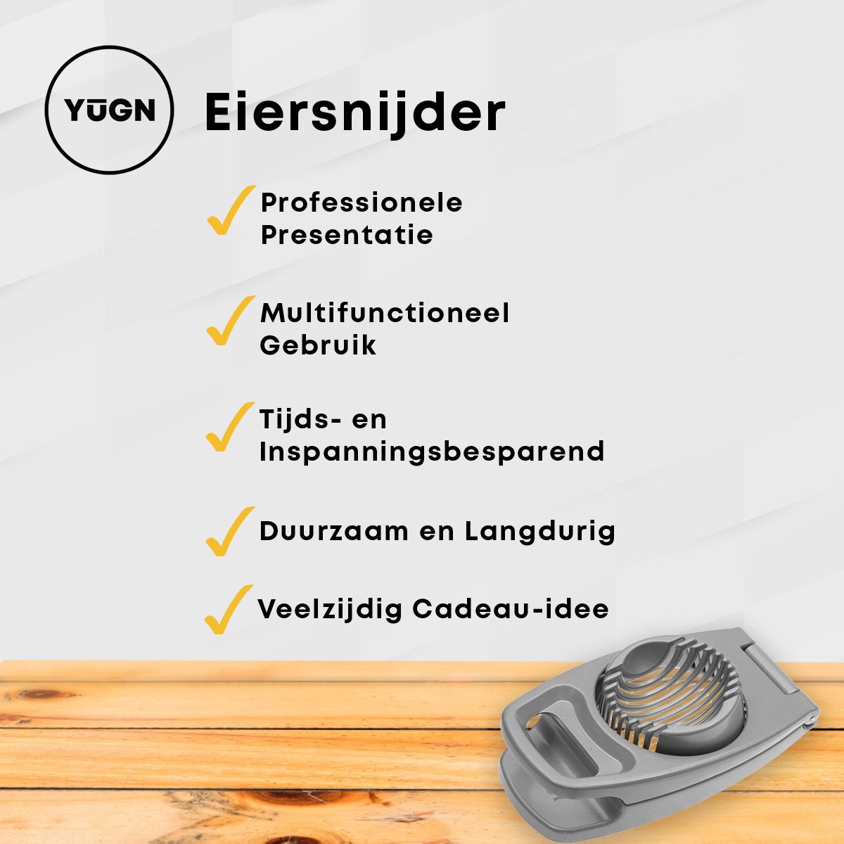 2-Delige Eiersnijder voor Hardgekookt, Eiersnijder, Eiercracker en Eieropener, Ideaal voor Het Maken van Salades en Sandwiches, Kooksauzen, Pizza