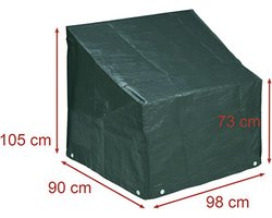 CM Barbecue beschermhoes - groen - polyester - waterafstotend - 105 x 76 x 81 cm - BBQ hoezen