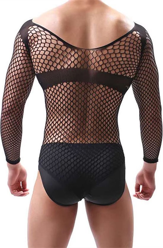 Body Vishnet sexy pour hommes - Lingerie à manches longues pour hommes - Taille unique