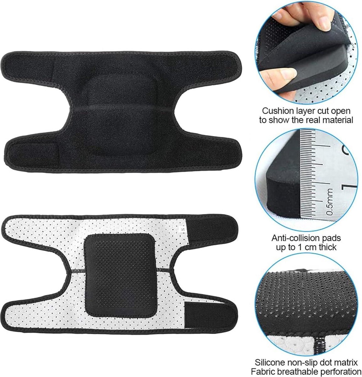 ONTYZZ Kinderkniebeschermers – Verstelbaar, Met SBR-pads, Voor Sport & Dans | Zachte Bescherming Elleboog Knie