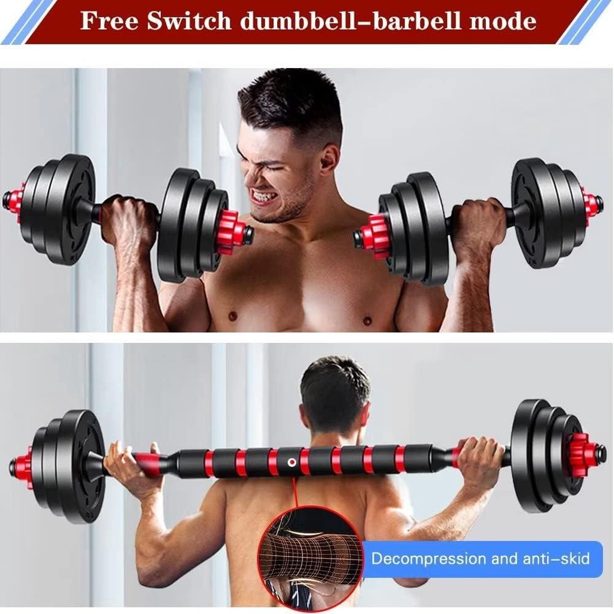 Yinnhom Verstelbare halters, kettlebellset, 2-in-1 sport-kettlebellset, 2 kg/3 kg/4 kg/5 kg, dumbbell set voor vrouwen en mannen, gewichten halters voor krachttraining thuis, work-outuitrusting Yinnhom Verstelbare halters, kettlebellset, 2-in-1 sport-kettlebellset, 2 kg/3 kg/4 kg/5 kg, dumbbell set voor vrouwen en mannen, gewichten halters voor krachttraining thuis, work-outuitrusting