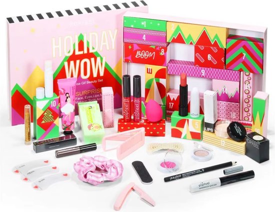 SurprisePlay - Adventskalender 2024 - Make-over Set voor Kinderen en Volwassenen - 24 Unieke Verrassingen - Perfect Kerst- en Sinterklaascadeau
