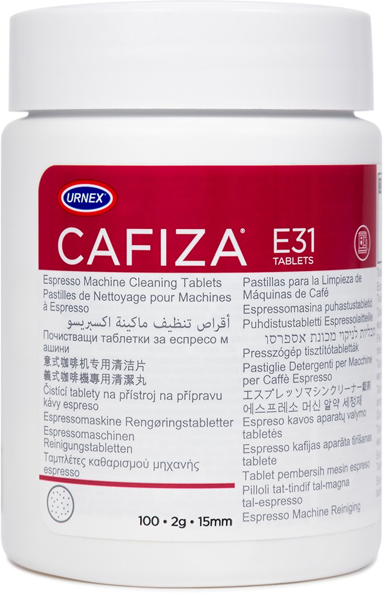 Urnex Cafiza - Espresso- en koffiemachine Reinigingstabletten 2g (coffee machine cleaning tablets) - 100 stuks — afbeelding 1