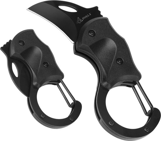 FOXLY® Survie Mini Pocket Knife Storm X92 + Mallette de transport - Couteau de Survie - Couteau de chasse - Camping - Camping