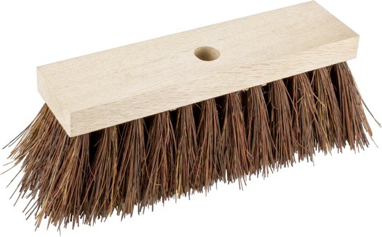 Straatbezem/buitenbezem - Theo - hout/piassava - 141 cm steel - 30 cm bezemkop - werkplaats bezem van Kinzo — afbeelding 2