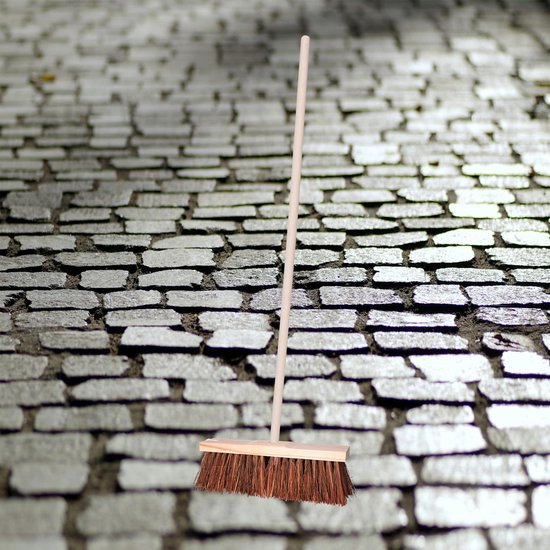 Sorex Straatbezem Natural voor buiten - Bezemkop 50 cm - met natuurvezels mix - Houten steel 139 cm van Sorex — afbeelding 3