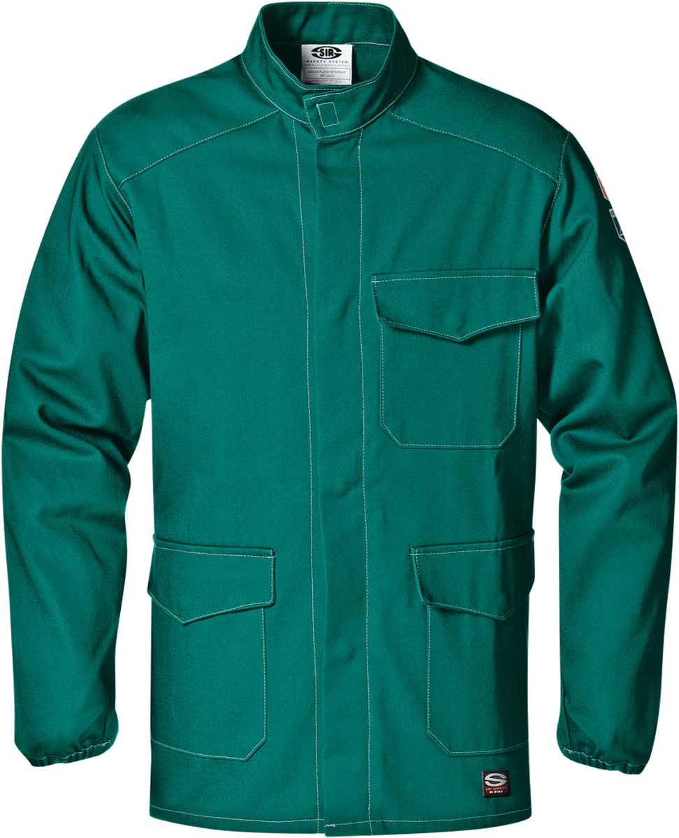 SIR SAFETY FLAME RETARDANT Stof Werkjas HEREN Veiligheidsjas Smaragdgroen - Vlamvertragend - EN ISO 11612 - EN ISO 11611