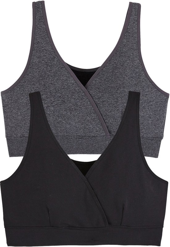 Vertbaudet Lot de 2 brassières d'allaitement sans coutures en microfibre