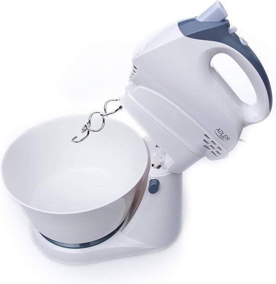 Hand mixer with bowl - white/grey - 4202 — afbeelding 2