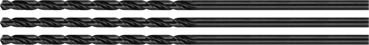 Set van 3 metaalboren, extra lang (5.0x400 mm)