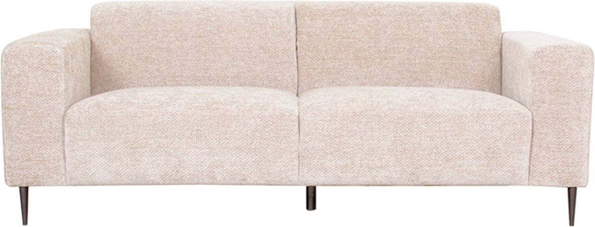 LABEL51 Eden Bank - Naturel - Velvet - 3-Zits- Met Armleuning