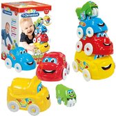 Baby Clementoni - Fun Vehicles - Speelgoed Auto - Verschillende Voertuigen - 3 Auto’s en 1 Motor - 1-3 jaar